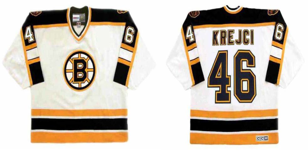 2019 Men Boston Bruins #46 Krejci White CCM NHL jerseys
